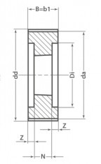 Řemenice TB 90 8MDC 62 optibelt ZRS DC na Taper Lock - N1