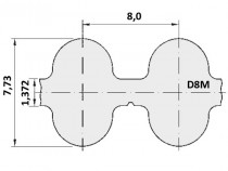 Řemen ozubený 1400 D8M 20 optibelt Omega - N1
