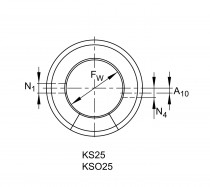 INA KS 25 lineární kuličkové ložisko - N1