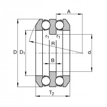 FAG 54205 axiální kuličkové ložisko - N1