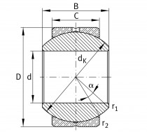 INA GE 10-PB kloubové ložisko ocel/bronz - N1