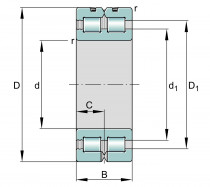 INA SL014844 válečkové ložisko - N1