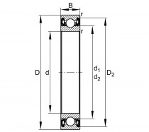 FAG 61824-2RZ-Y-C3 kuličkové ložisko - N1