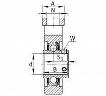 FAG UKFC 205-J7 ložisková jednotka - N1