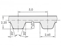 Řemen ozubený T5 340 8 optibelt Alpha Power - N1