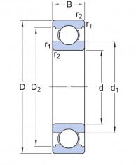 NSK 6236 M kuličkové ložisko - N1