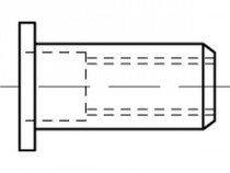 Matice nýtovací s plochou hlavou M06 (0,5-2,3) hliník - N1