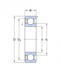 SKF 6310-Z/C3 kuličkové ložisko - N1