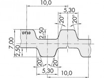 Řemen ozubený DT10 660 50 optibelt Alpha Torque - N1