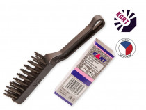 Kartáč plastový s rukojetí, 4-řadý ocelový hladký drát 0,30 mm/KART 1113007 - N1