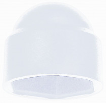 Krytka klobouková pro šestihran M5 PVC bílá s=8 mm - N1