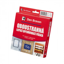 Den Braven Oboustranně lepicí upevňovací páska v návinech rolí - 25 x 1 mm x 10 m bílá - N1