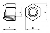 Matice samojistná vysoká DIN 982 M8 nerez A2 - N1