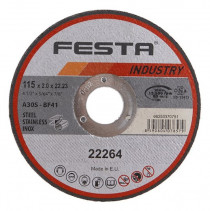 Řezný kotouč na kov 115x2,0x22,2 rovný INDUSTRY, FESTA 22264 - N1