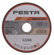 Řezný kotouč na kov 125x1,0x22,2 rovný INDUSTRY, FESTA 22266 - N1