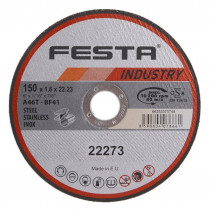Řezný kotouč na kov 150x1,6x22,2 rovný INDUSTRY, FESTA 22273 - N1