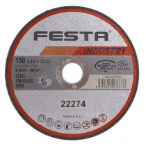 Řezný kotouč na kov 150x2,0x22,2 rovný INDUSTRY, FESTA 22274 - N1