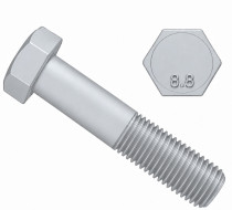 Šroub šestihranný částečný závit DIN 931 M20x350-8.8 pozink - N1