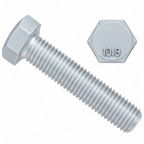 Šroub šestihranný celý závit DIN 933 M10x25-10.9 pozink - N1