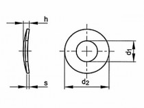 Podložka pružná prohnutá DIN 137A M7 / 7,4 - N1