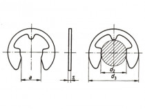 Pojistný kroužek třmenový DIN 6799 - 10 pozink - N1