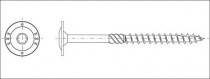 Vrut konstrukční talířová hlava TORX40 10,0x320 zinek bílý - N1