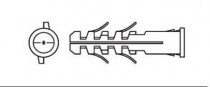 Hmoždinka standardní s lemem nylonová UPA-L 6x30 - N1