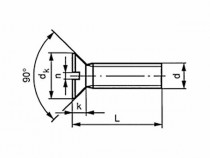 Šroub zápustný s drážkou DIN 963 M4x80 nerez A2 - N1