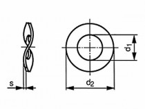 Podložka pružná zvlněná DIN 137B M18 / 19,0 nerez A2 - N1