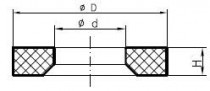Těsnění PRR 9,8x14,4x1,5 FPM80 pro závit M12x1,5 - N1