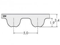 Řemen ozubený 375 5M Gates Powergrip GT3 rukáv - N1