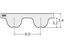 Řemen ozubený 480 8M 85 Gates Powergrip GT4 - N1