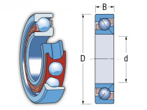 ZVL 7214 B kuličkové ložisko s kosoúhlým stykem - N1
