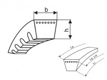 Klínový řemen SPZ 560 Lw Gates Super-HC MN - N1